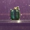 Tourmaline oeil de chat bleu pendentif serti argent 9.125